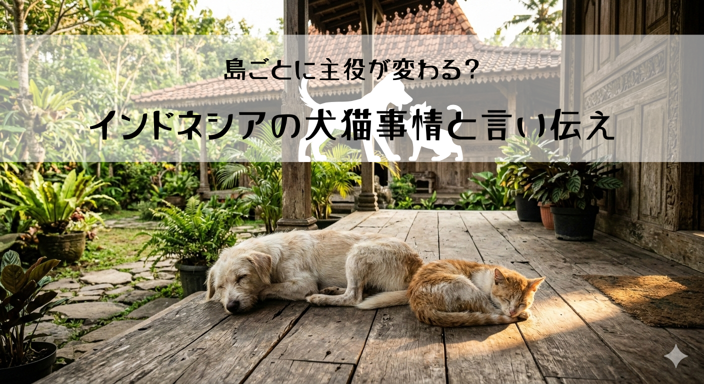 島ごとに主役が変わる？インドネシアの犬猫事情と言い伝え